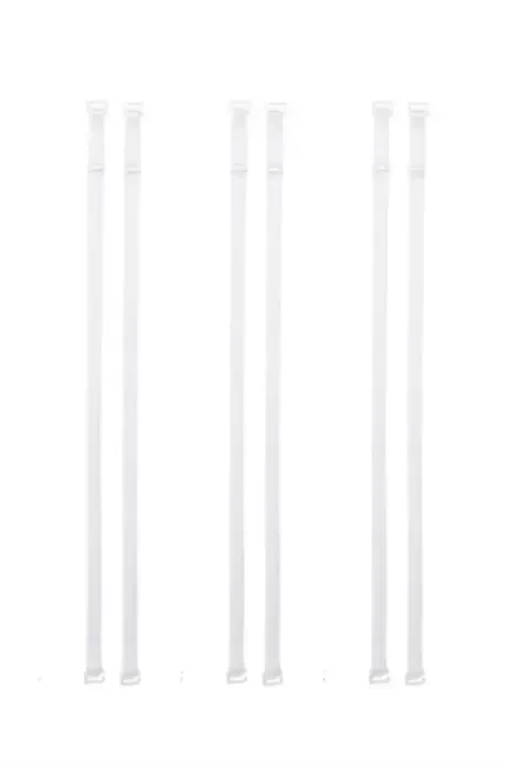 Women's White Bra Straps 3-Pack Adjustable Non-Slip - 1