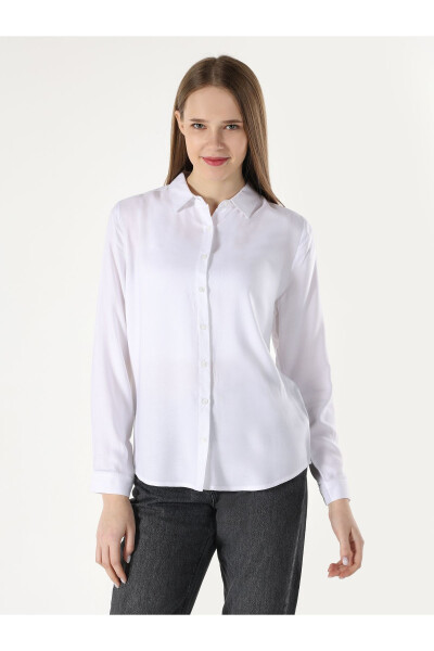 Women's White Long Sleeve Shirt Cl1048443 - 1