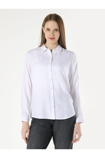 Women's White Long Sleeve Shirt Cl1048443 - 4