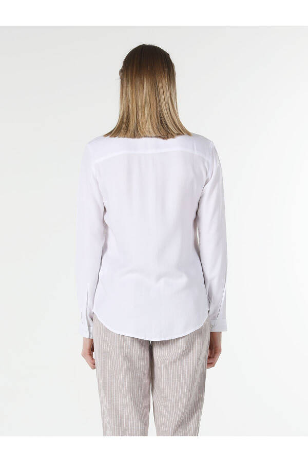 Women's White Long Sleeve Shirt Cl1048443 - 7