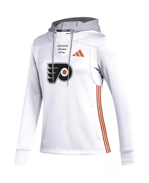 Women's White Philadelphia Flyers Refresh Skate Lace AEROREADY Pullover Hoodie White - 2