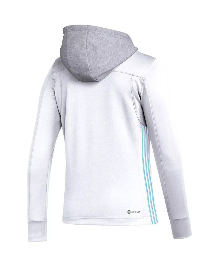 Women's White Seattle Kraken Refresh Skate Lace AEROREADY Pullover Hoodie White - 2