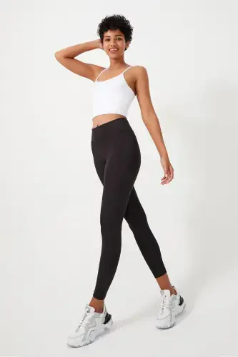 Women's White Tank Top Lightly Padded Sports Bra with Straps - White - 4