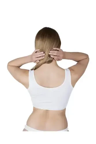 Women's White Thick Strap Sports Bra-WHITE - PİNUPTEX (1)