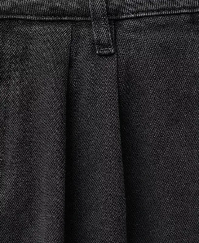 Women's Wide-Leg Pleated Jeans - 3