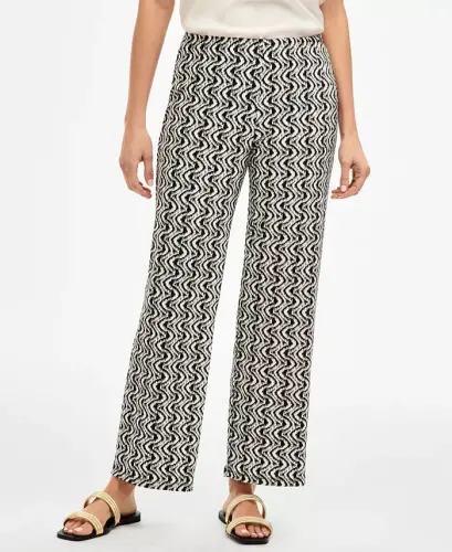 Women's Wide-Leg Pull-On Pants, Regular & Short Lengths, Created for Modazone - Deep Black Wave - JM COLLECTION (1)