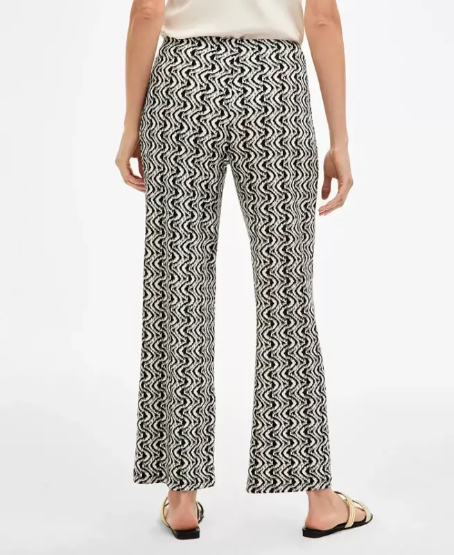 Women's Wide-Leg Pull-On Pants, Regular & Short Lengths, Created for Modazone - Deep Black Wave - 3