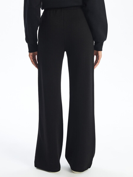 Women's Wide Leg Tracksuit Bottoms with Elastic Waistband - 4