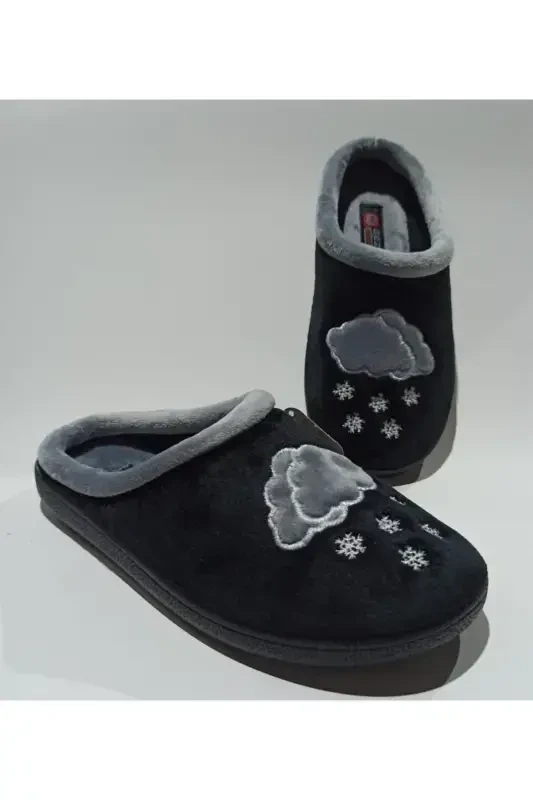 Women's Winter Home and Guest Slippers-BLACK - GEZER