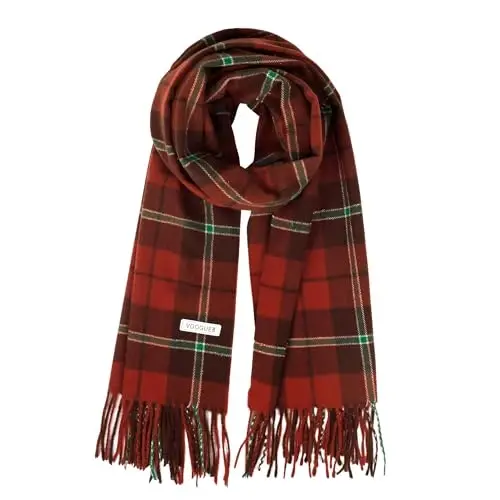 Women's Winter Scarf Large Warm Shawl Classic Tassel Plaid Oversized Scarves Thick Wraps 