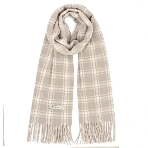 Women's Winter Scarf Large Warm Shawl Wraps Plaid Oversized Thick Scarves - 1