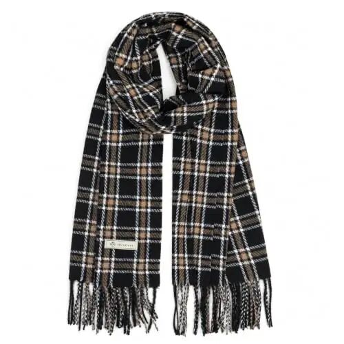Women's Winter Scarf Large Warm Shawl Wraps Plaid Oversized Thick Scarves - 1
