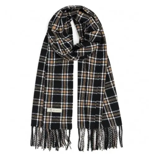 Women's Winter Scarf Large Warm Shawl Wraps Plaid Oversized Thick Scarves - 1
