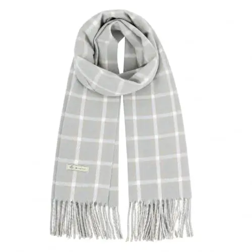 Women's Winter Scarf Large Warm Shawl Wraps Plaid Oversized Thick Scarves - 1