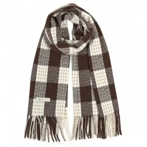 Women's Winter Scarf Large Warm Shawl Wraps Plaid Oversized Thick Scarves - 1