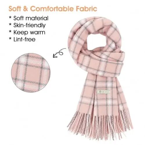 Women's Winter Scarf Large Warm Shawl Wraps Plaid Oversized Thick Scarves - WOMEN'S (1)