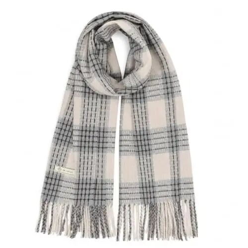 Women's Winter Scarf Large Warm Shawl Wraps Plaid Oversized Thick Scarves - 1