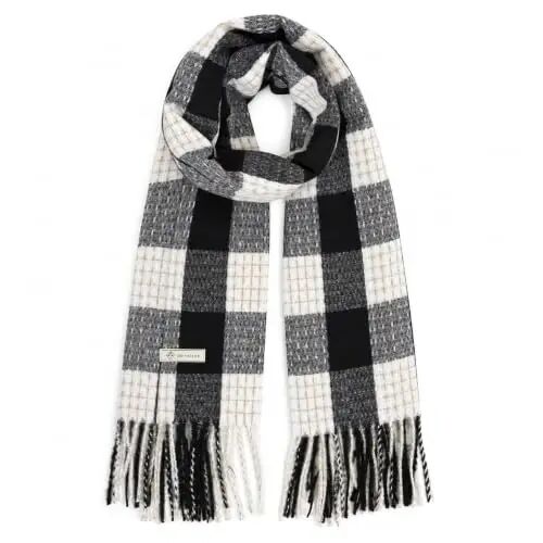 Women's Winter Scarf Large Warm Shawl Wraps Plaid Oversized Thick Scarves - 1