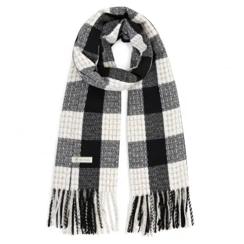 Women's Winter Scarf Large Warm Shawl Wraps Plaid Oversized Thick Scarves - 1