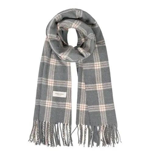 Women's Winter Scarf Large Warm Shawl Wraps Plaid Oversized Thick Scarves - WOMEN'S