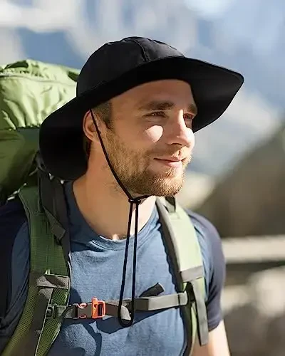 Womens Winter Waterproof Bucket Hat Warm Fleece Lined Rain Hat UPF50+ Mens Outdoor Adventure Research Hiking Safari Cap - 6