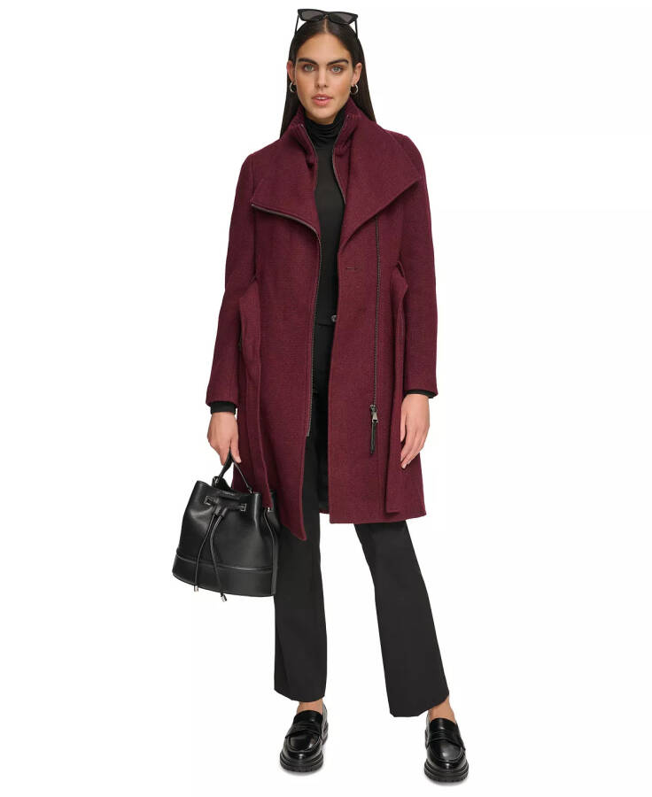 Women's Wool Blend Belted Wrap Coat, Created for Modazone Chianti - 3