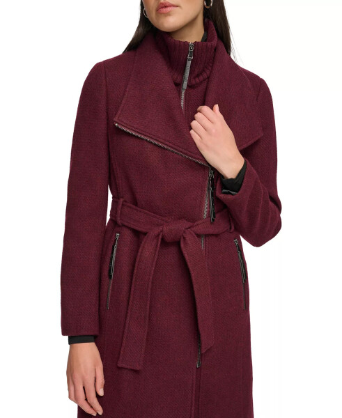 Women's Wool Blend Belted Wrap Coat, Created for Modazone Chianti - 6