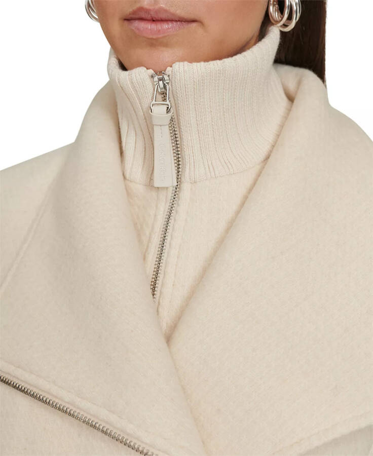 Womens Wool Blend Belted Wrap Coat, Created for Modazone-Nude - 6