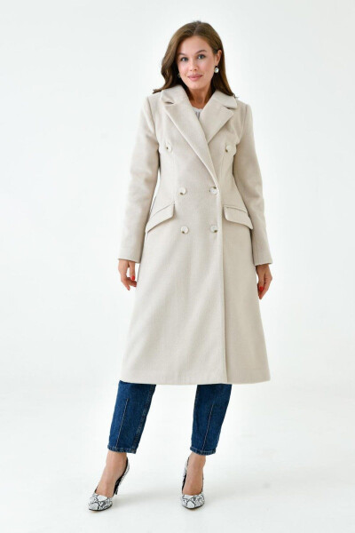 Women's Wool Coat with Collar VLN713001 - 1