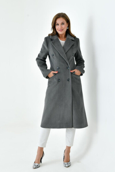 Women's Wool Coat with Collar VLN713001 - 3