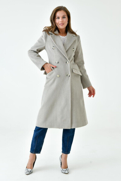 Women's Wool Coat with Collar VLN713001 - 3