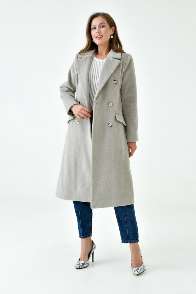 Women's Wool Coat with Collar VLN713001 - 4