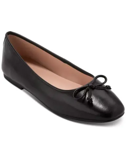 Women's Yara Soft Ballet Flats-Black Leather - 1