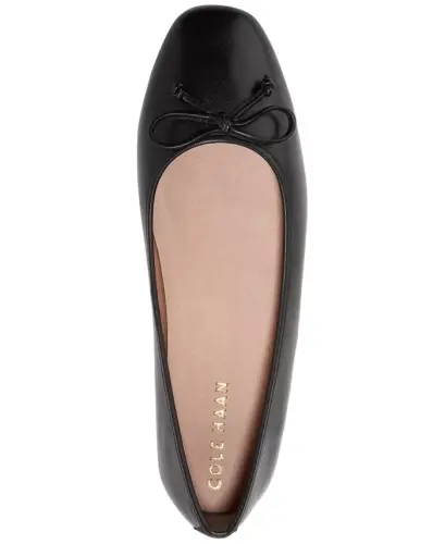 Women's Yara Soft Ballet Flats-Black Leather - 4