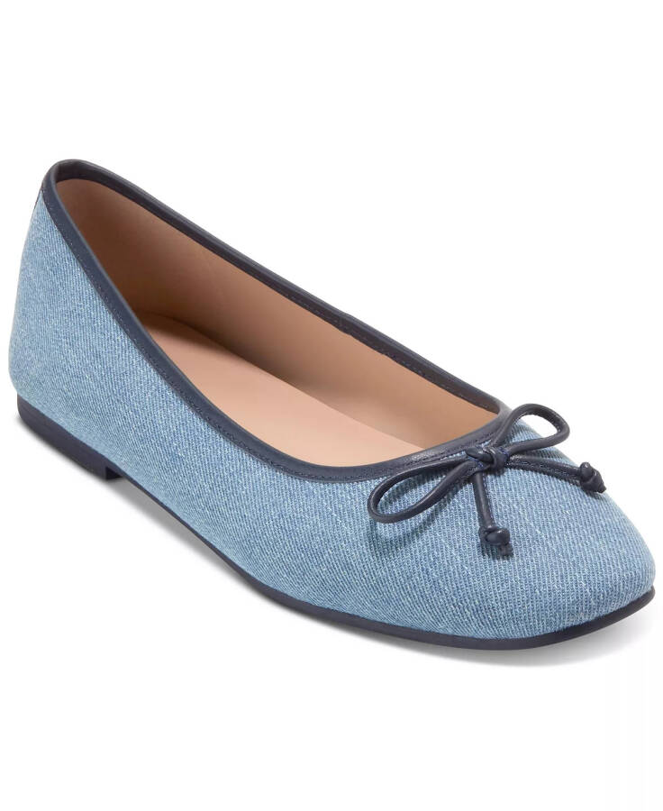 Women's Yara Soft Ballet Flats Light Denim, Navy Blazer Leather - 1