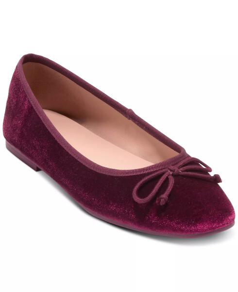 Women's Yara Soft Ballet Flats Wine Velvet - 1