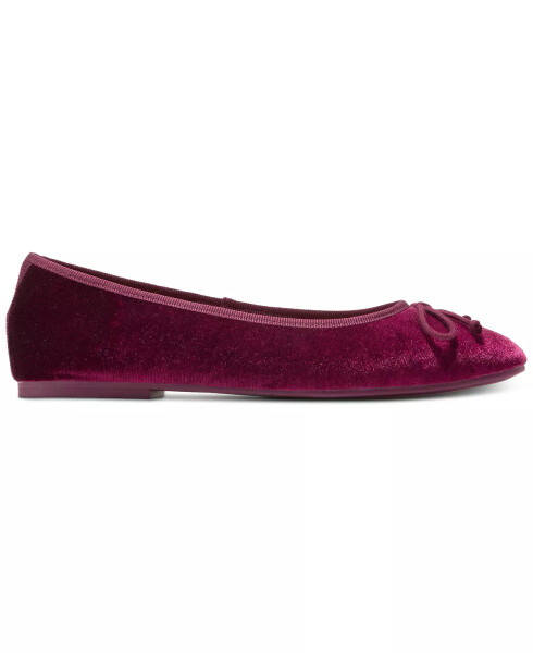 Women's Yara Soft Ballet Flats Wine Velvet - 2