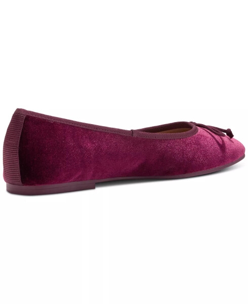 Women's Yara Soft Ballet Flats Wine Velvet - 3