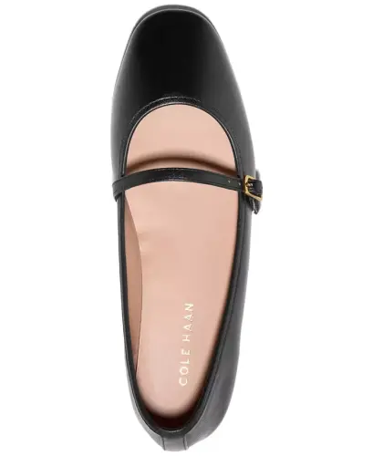 Women's Yelena Mary Jane Ballets Flats - Black Leather - 3