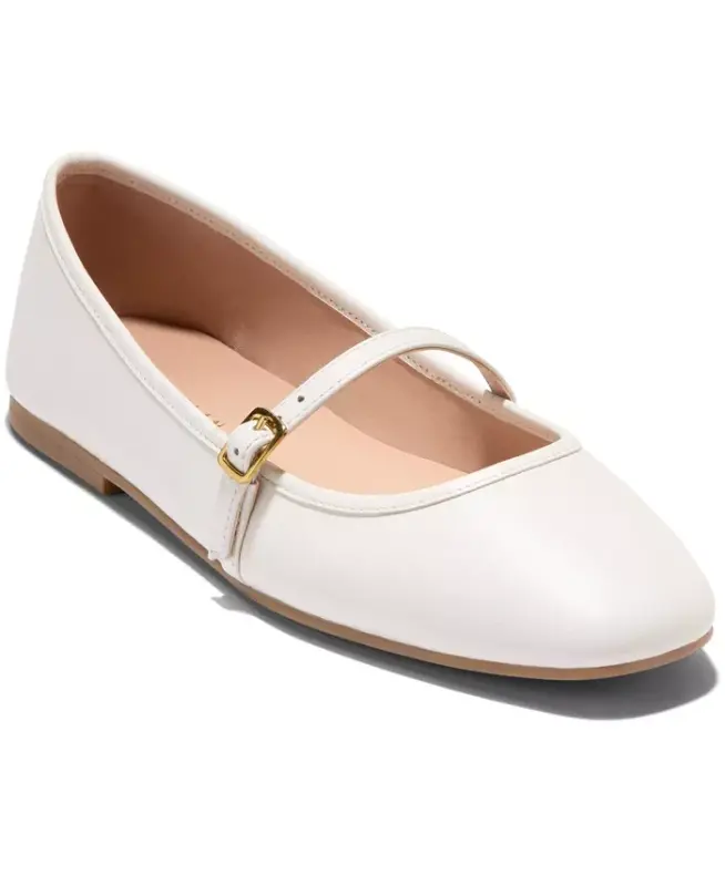 Women's Yelena Mary Jane Ballets Flats - Ivory Leather - 1