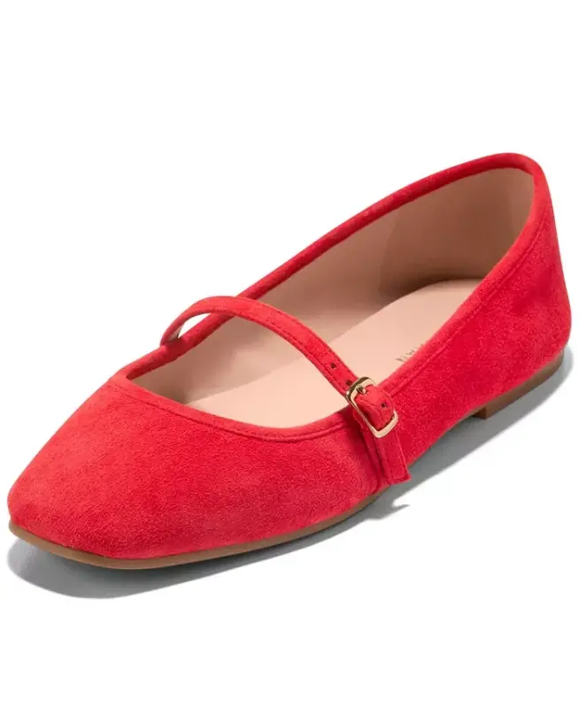 Women's Yelena Mary Jane Ballets Flats - Salsa Suede - 6