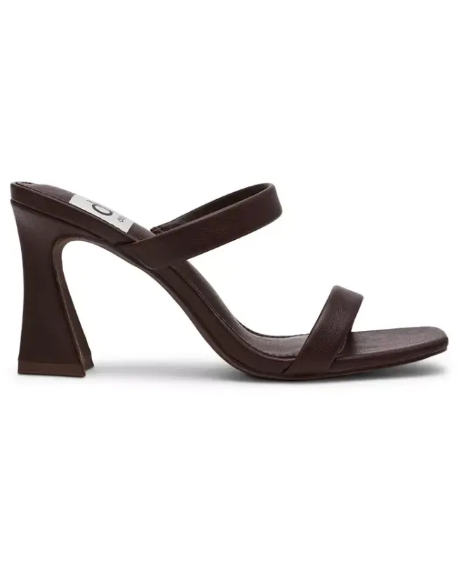 Women's Yorke Two-Band Square-Toe High-Heel Dress Sandals - Chocolate Brown - 2