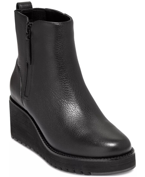 Women's Zerogrand City Wedge Side-Zip Booties Black - 1