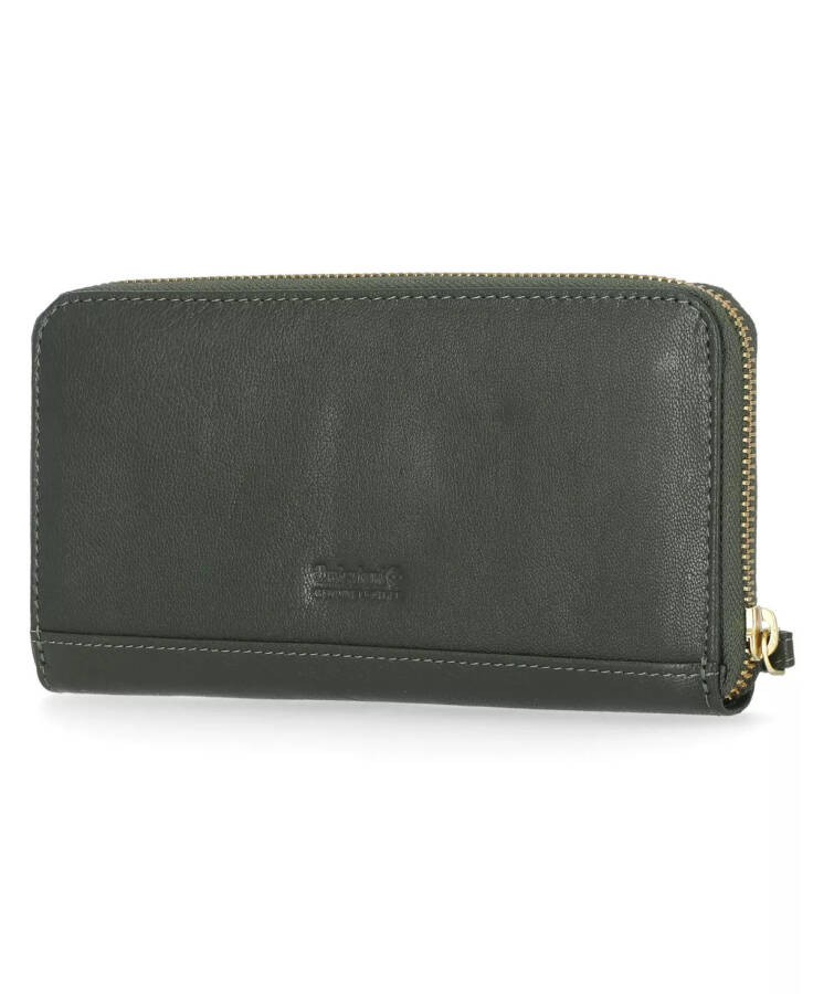 Women's Zip Around Wallet with Wristlet Strap Olive - 3