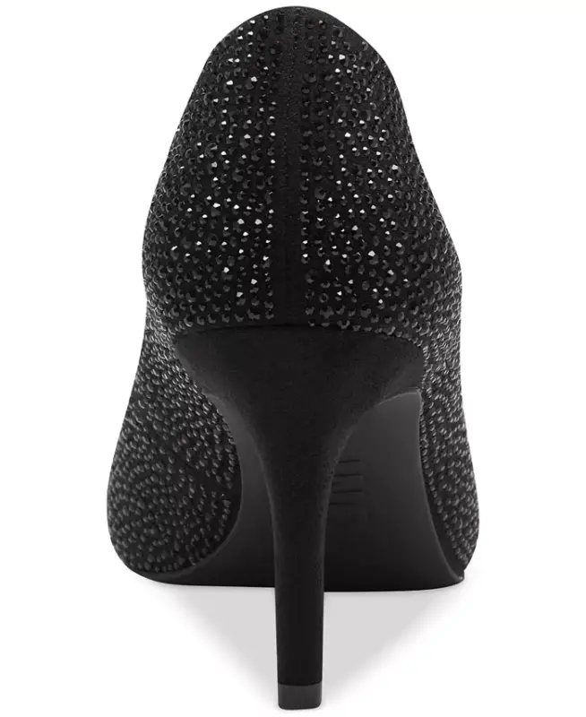 Women's Zitah Embellished Pointed Toe Pumps, Created for Modazone-Black Bling - 3