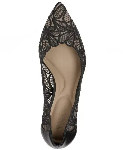 Women's Zitah Embellished Pointed Toe Pumps, Created for Modazone - Black Lace - 4