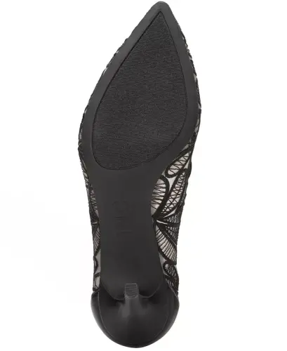 Women's Zitah Embellished Pointed Toe Pumps, Created for Modazone - Black Lace - 5