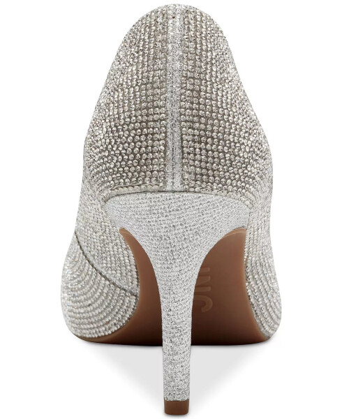 Women's Zitah Embellished Pointed Toe Pumps, Created for Modazone Silver Crystal - 3