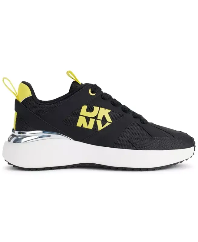 Women's Zofi Lace-Up Sneakers - Black/Yellow - 2