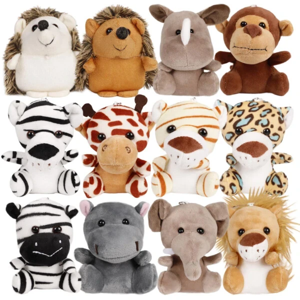 Woncee 12 Pcs Small Stuffed Animals Bulk, 4.5